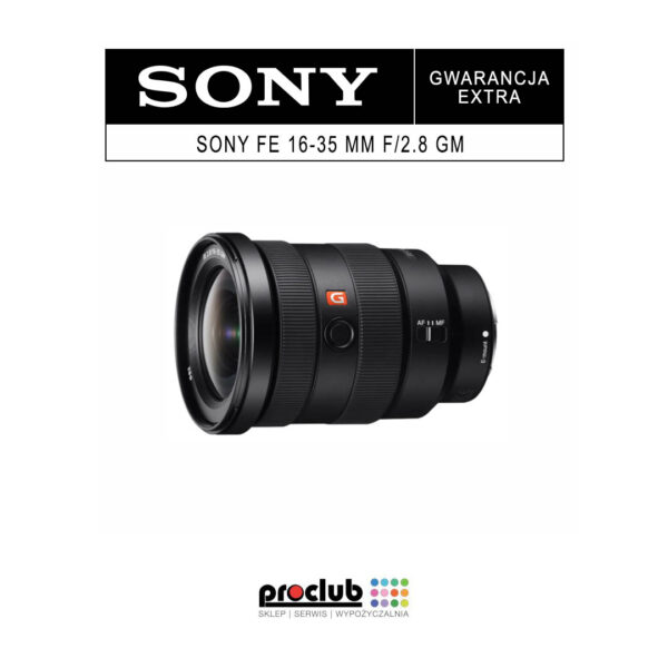 Gwarancja extra Sony FE 16-35 mm f/2.8 GM