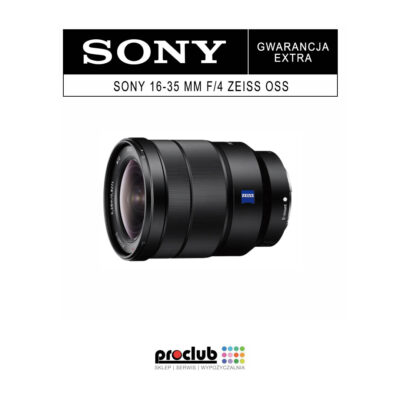 Gwarancja extra Sony 16-35 mm f/4 Zeiss OSS