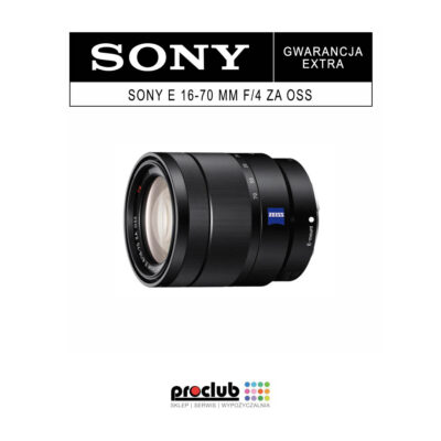 Gwarancja extra Sony E 16-70 mm f/4 ZA OSS