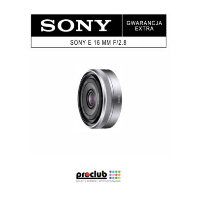 Gwarancja extra Sony E 16 mm f/2.8