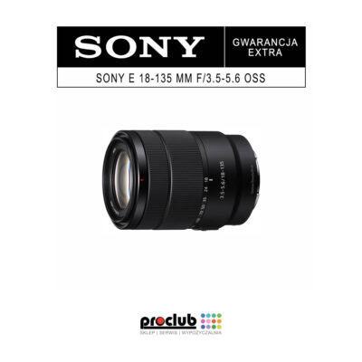 Gwarancja extra Sony E 18-135 mm f/3.5-5.6 OSS