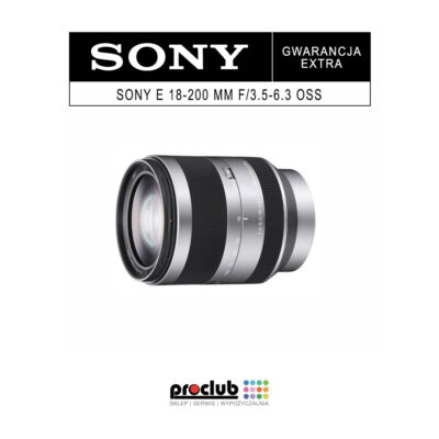 Gwarancja extra Sony E 18-200 mm f/3.5-6.3 OsS