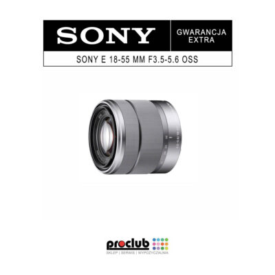 Gwarancja extra Sony E 18-55 mm F3.5-5.6 OSS