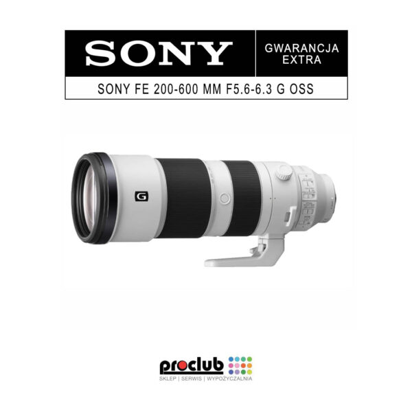 Gwarancja extra Sony FE 200-600 mm F5.6-6.3 G OSS