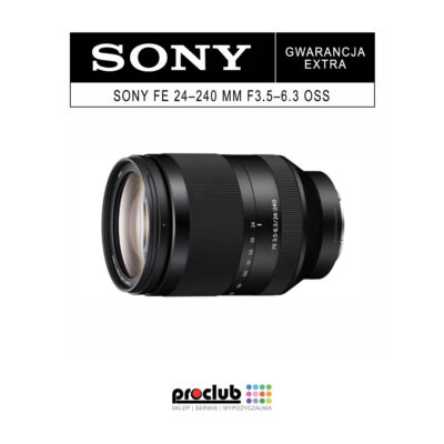 Gwarancja extra Sony FE 24–240 mm F3.5–6.3 OSS