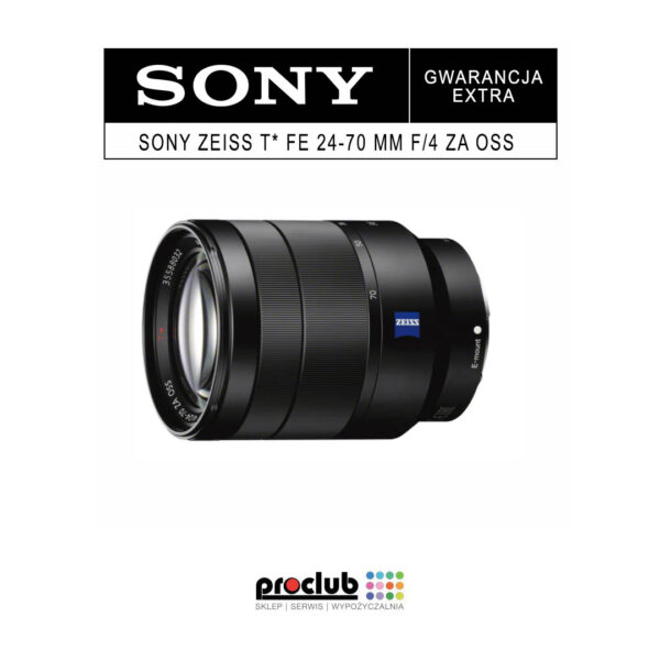 Gwarancja extra Sony Zeiss T* FE 24-70 mm f/4 ZA OSS