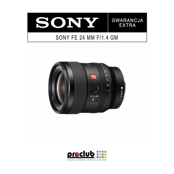 Gwarancja extra Sony FE 24 mm f/1.4 GM
