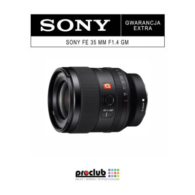 Gwarancja extra Sony FE 35 mm F1.4 GM