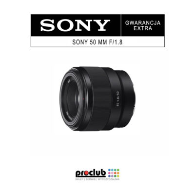 Gwarancja EXTRA Sony 50 mm f/1.8