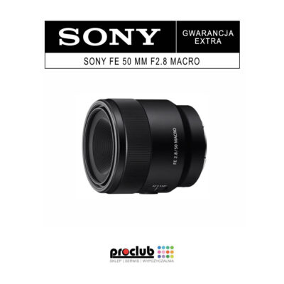Gwarancja EXTRA Sony FE 50 mm F2.8 Macro