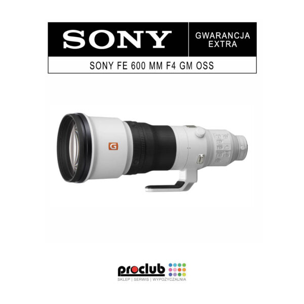 Gwarancja EXTRA Sony FE 600 mm F4 GM OSS