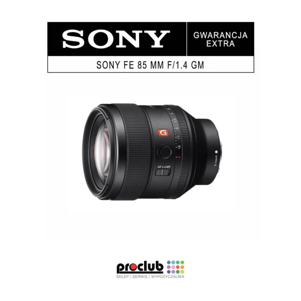 Gwarancja EXTRA Sony FE 85 mm f/1.4 GM
