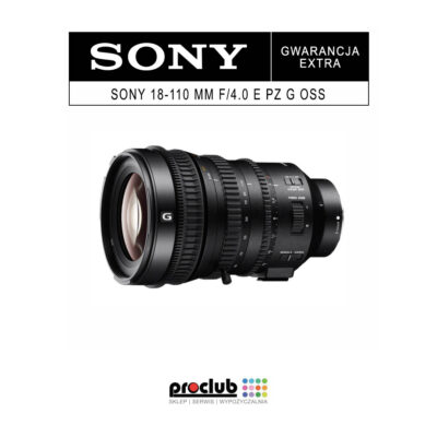 Gwarancja EXTRA Sony 18-110 mm f/4.0 E PZ G OSS