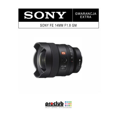 Gwarancja EXTRA Sony FE 14mm 1.8 GM
