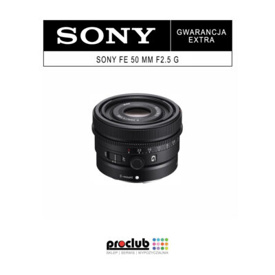 Gwarancja Extra dla obiektywu Sony FE 50mm F/2.5 G