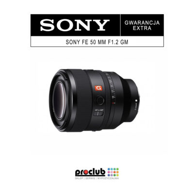Gwarancja Extra dla obiektywu Sony FE 50mm F/1.2 GM