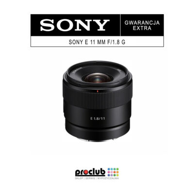 Gwarancja Extra dla obiektywu Sony 10-20mm F/4 E PZ G