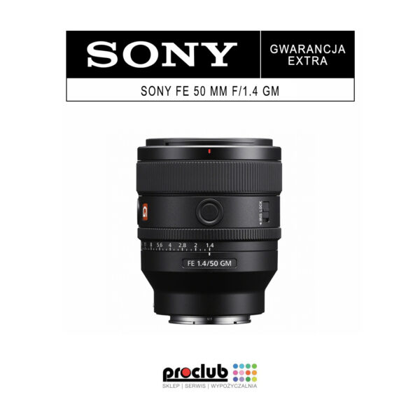 Gwarancja Extra dla obiektywu Sony 50mm f/1.4 GM
